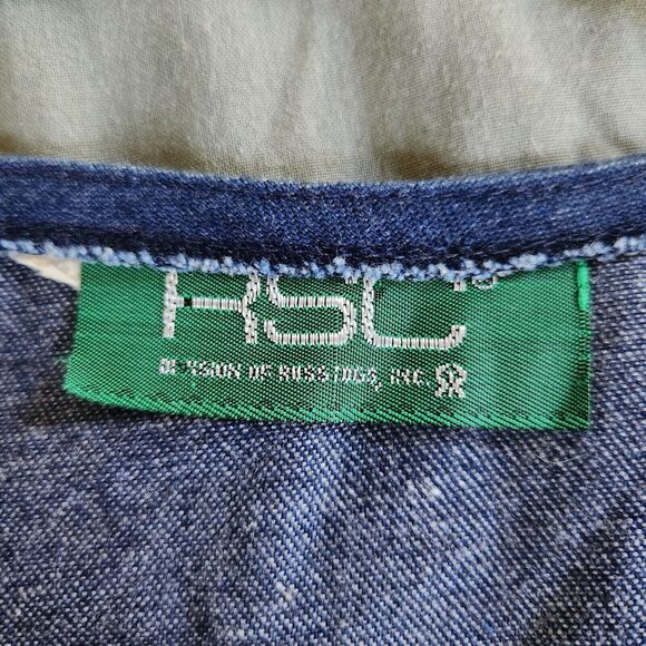 Med Vtg Denim Vest Union Made In USA Jean Buttons Missing RSC - Picture 3 of 10